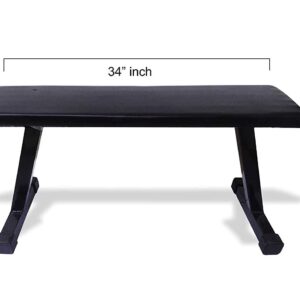 Home With AJAX 280 kg weight capacity flat gym bench home workout multipurpose exercise bench press weight strength training full body workout